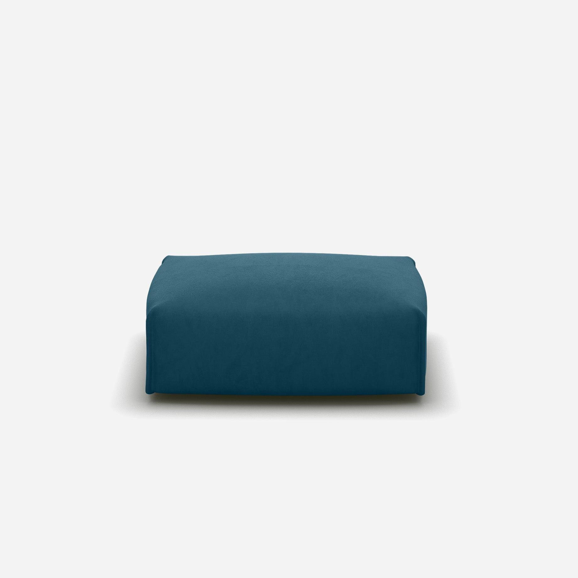 Float Rectangular Ottoman | Teal Velvet